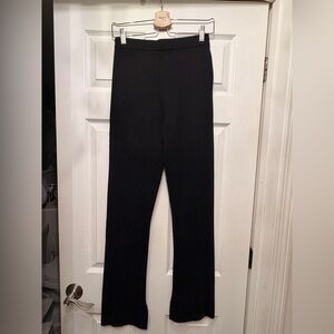 SMINFINITY Classic Black Straight Leg Pants size M. Merino wool with pockets